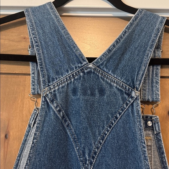 Cherokee Cropped Wide Leg Denim Coveralls Overalls Womens S Carpenter Country - Picture 4 of 16